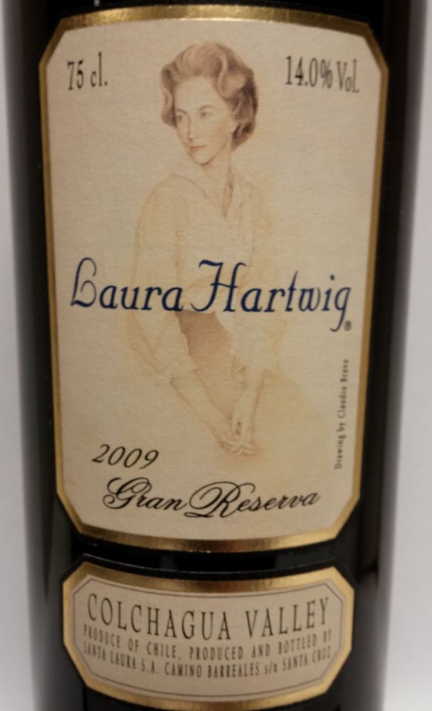 Comercial Santa Laura S.A. Laura Hartwig Gran Reserva D.O. Colchagua Valley 2009, Main, #1042