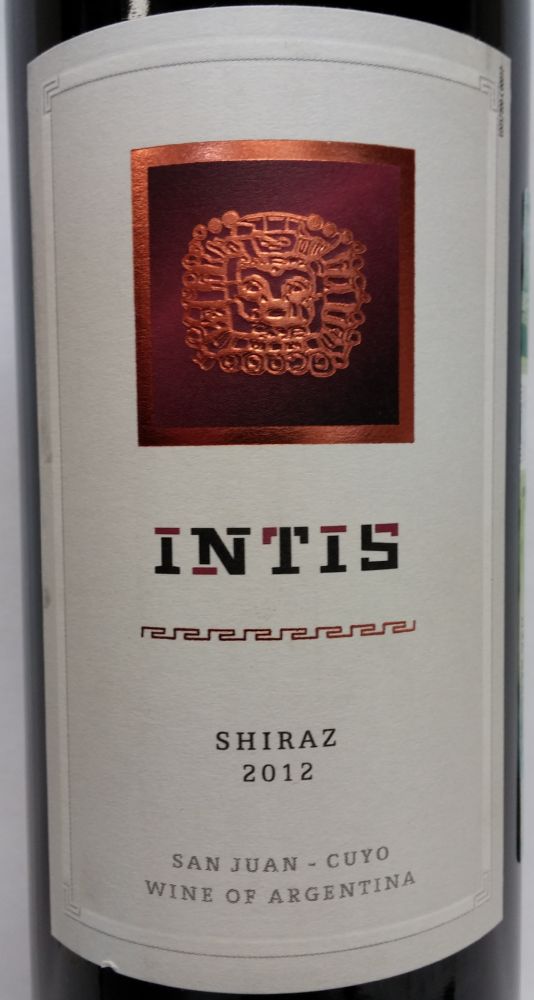 Finca Las Moras INTIS Shiraz 2012, Front, #1071