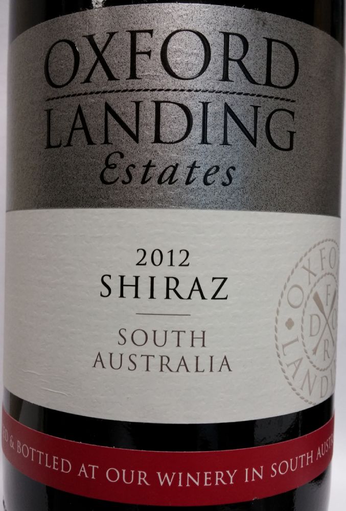 Oxford Landing Estates Shiraz 2012, Front, #1090