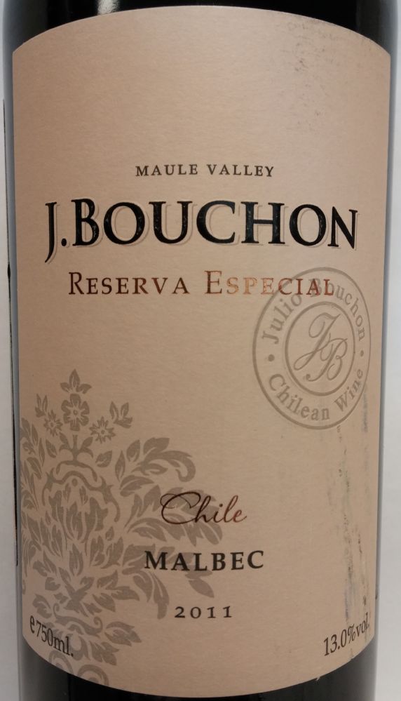 Viña J.Bouchon S.A. Reserva Especial Malbec D.O. Maule Valley 2011, Front, #1103
