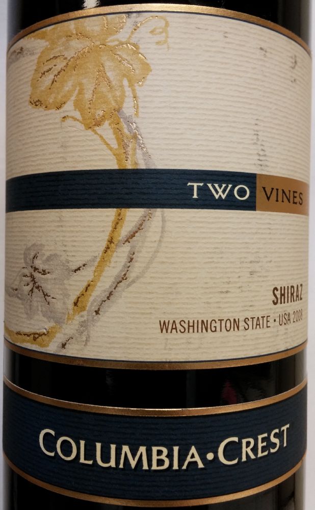 Columbia Crest Winery Two Vines Shiraz Washington State 2008, Main, #1125