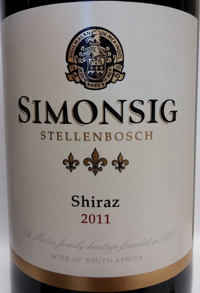 Simonsig Shiraz W.O. Stellenbosch 2011, Main, #1156