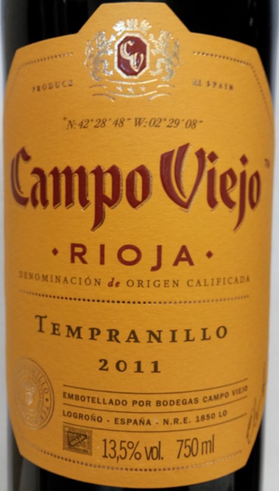 Bodegas Campo Viejo Tempranillo DOCa Rioja 2011, Main, #1159