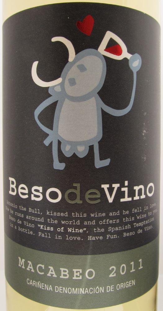 Grandes Vinos y Viñedos S.A. Beso de Vino Macabeo DO Cariñena 2011, Main, #1201