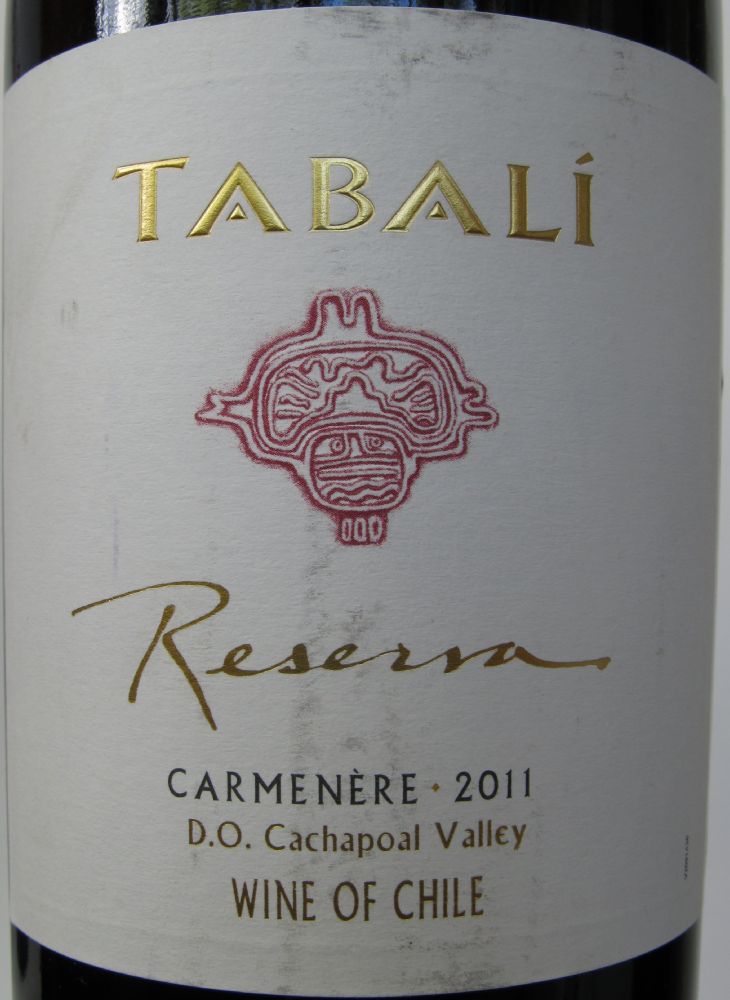 Viña Tabalí S.A. Reserva Carménère 2011, Front, #1268