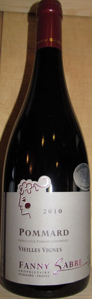 Fanny Sabre Vieilles Vignes Pommard AOC/AOP 2010, Front, #1355