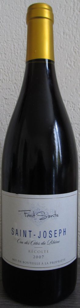 Les Vins Pierre Rougon Font Sante Saint-Joseph AOC/AOP 2007, Front, #1372