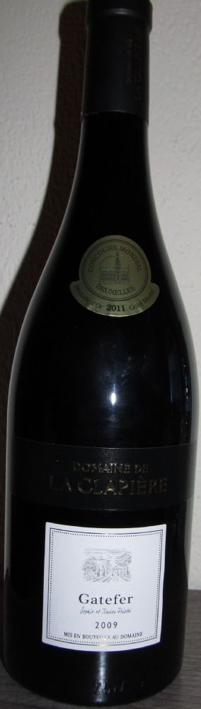 Domaine de la Clapière Catefer Pays d'Oc IGP 2009, Front, #1377