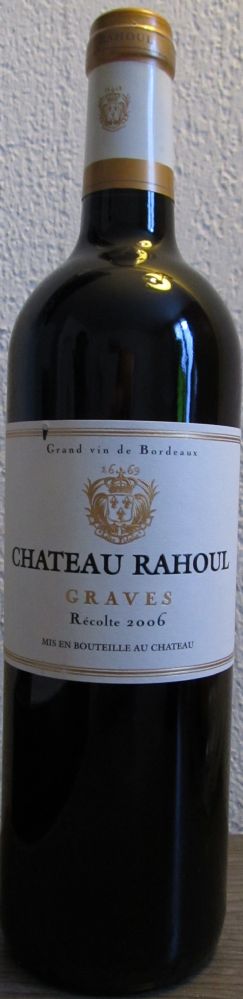 Alain Thiénot - Château Rahoul SAS Chateau Rahoul Graves AOC/AOP 2006, Front, #1381