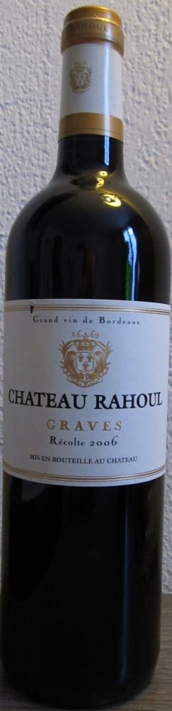 Alain Thiénot - Château Rahoul SAS Chateau Rahoul Graves AOC/AOP 2006, Front, #1381