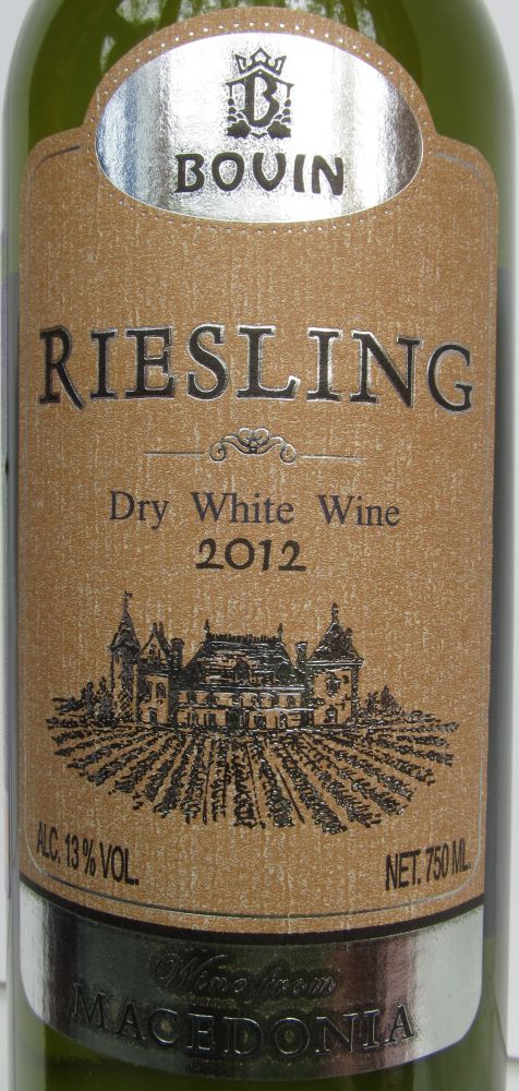 Bovin Dooel Riesling 2012, Front, #1408