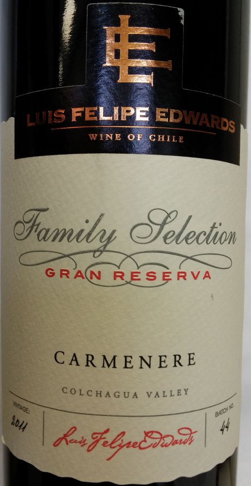 Viña Luis Felipe Edwards Family Selection Gran Reserva Carménère D.O. Colchagua Valley 2011, Main, #1420