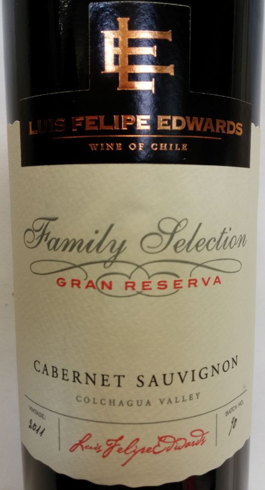 Viña Luis Felipe Edwards Family Selection Gran Reserva Cabernet Sauvignon D.O. Colchagua Valley 2011, Main, #1423