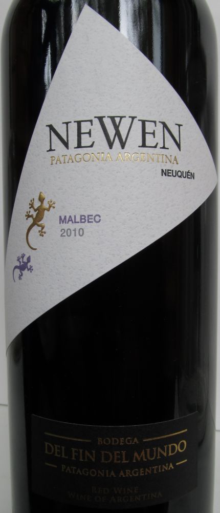 Bodega del Fin del Mundo S.A. NEWEN Malbec I.G. Neuquén 2010, Front, #1455