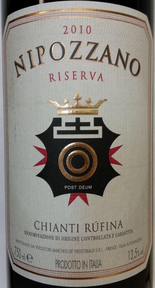 Marchesi de' Frescobaldi Srl NIPOZZANO Chianti Rufina Riserva DOCG 2010, Main, #1492