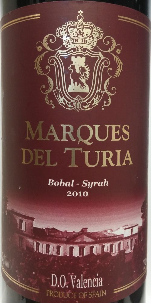 Vicente Gandía Plá S.A. Marques del Turia Bobal Syrah DO Valencia 2010, Main, #1507