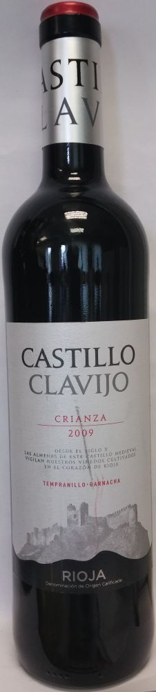 Bodegas Criadores de Rioja S.A. CASTILLO D CLAVIJO CRIANZA Tempranillo Garnacha DOCa Rioja 2009, Front, #1513