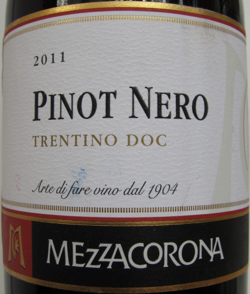 Nosio S.p.a. MEZZACORONA Pinot Nero Trentino DOC 2011, Main, #1532