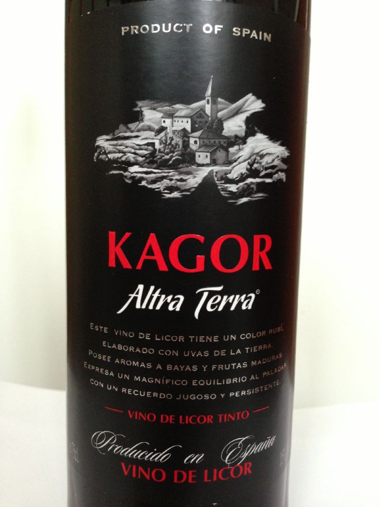 Bogarve 1915 S.L. KAGOR Altra Terra Vino de Licor NV, Main, #1580