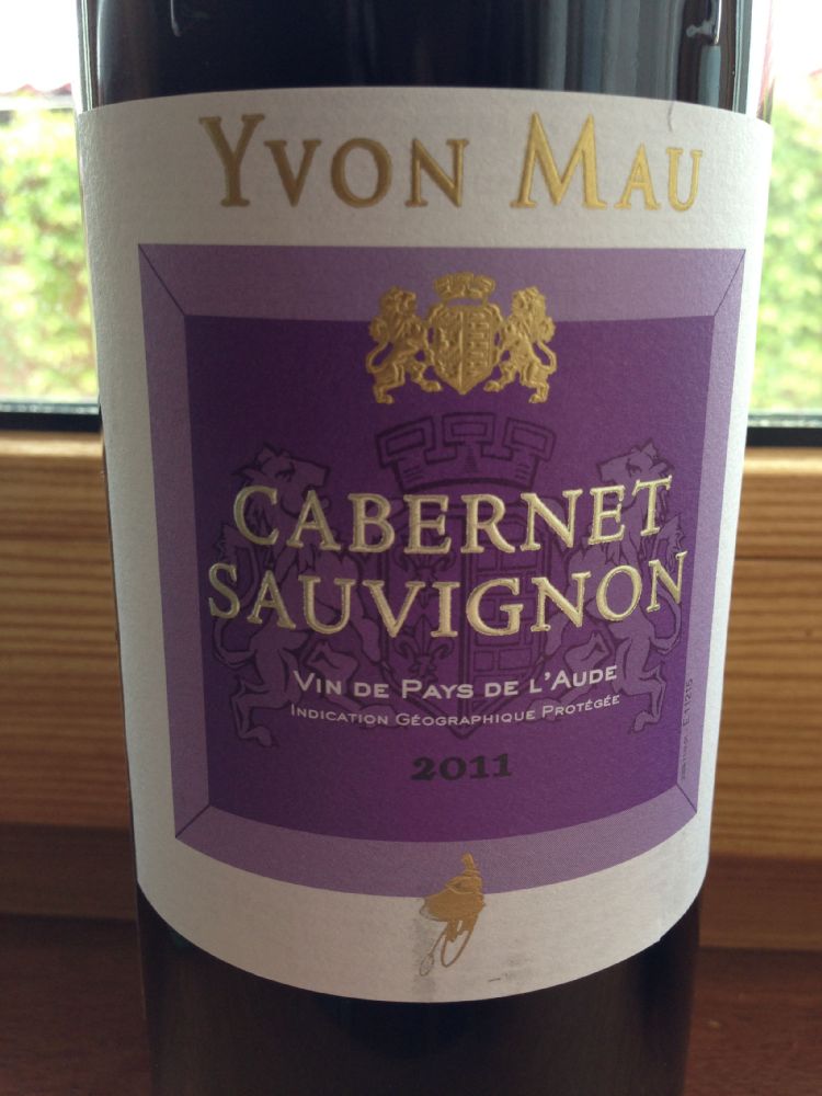 YVON MAU S.A. Cabernet Sauvignon Aude IGP 2011, Front, #1581