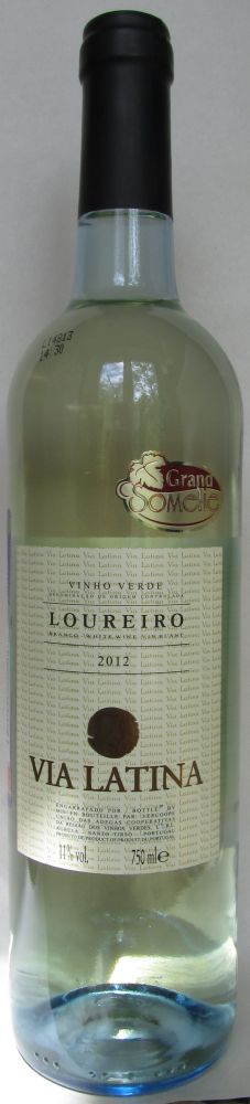 VERCOOPE - União das Adegas Cooperativas da Região dos Vinhos Verdes U.C.R.L. VIA LATINA Loureiro DOP Vinho Verde 2012, Main, #175