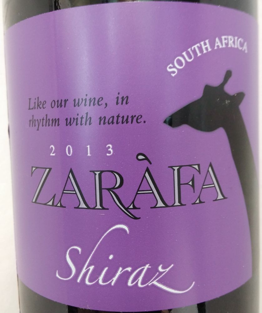 LATARIE (PTY) Ltd ZARÀFA Shiraz 2013, Main, #1758