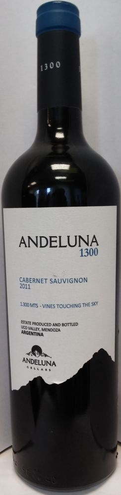 Andeluna Cellars S.R.L. 1300 Cabernet Sauvignon 2011, Front, #1770