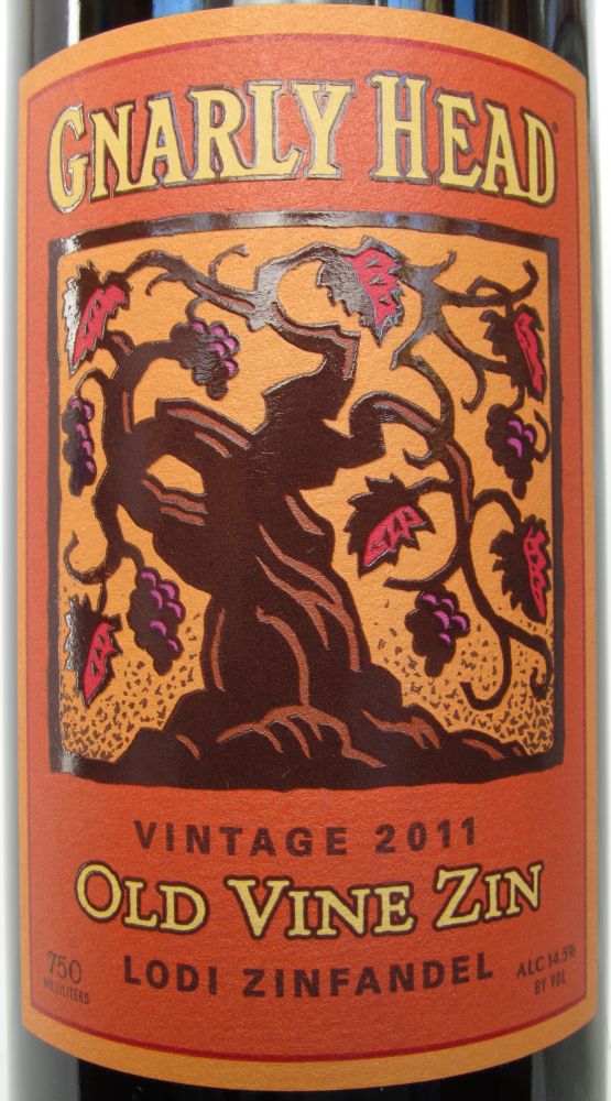 Gnarly Head Cellars Old Vine Zin Zinfandel AVA Lodi 2011, Main, #1797