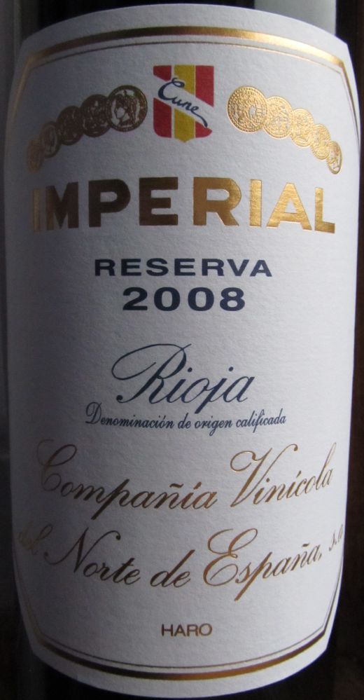 Compañía Vinícola del Norte de España S.A. IMPERIAL Reserva DOCa Rioja 2008, Main, #1824
