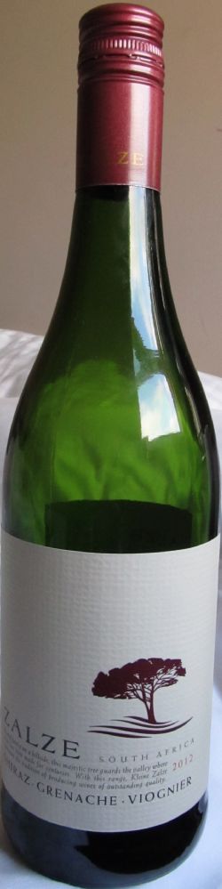 Kleine Zalze Shiraz Grenache Viognier 2012, Front, #1847