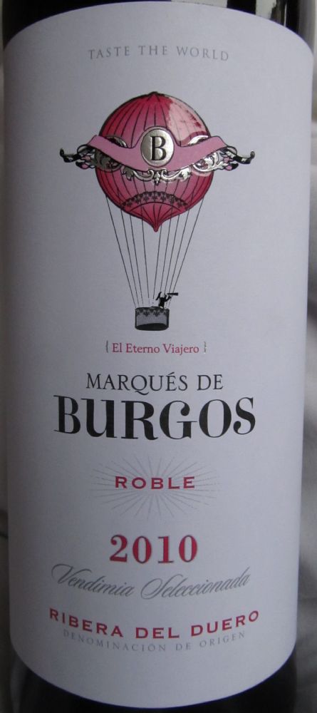 Bodegas LAN S.A. Marqués de Burgos Roble Vendimia Seleccionada DO Ribera del Duero 2010, Main, #1859