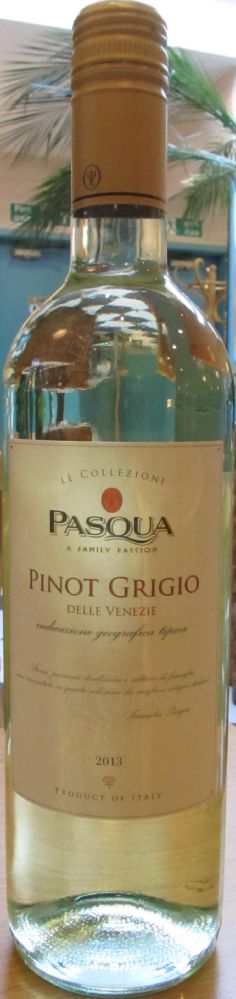 Pasqua Vigneti e Cantine S.p.a. Pinot Grigio delle Venezie IGT 2013, Front, #1864