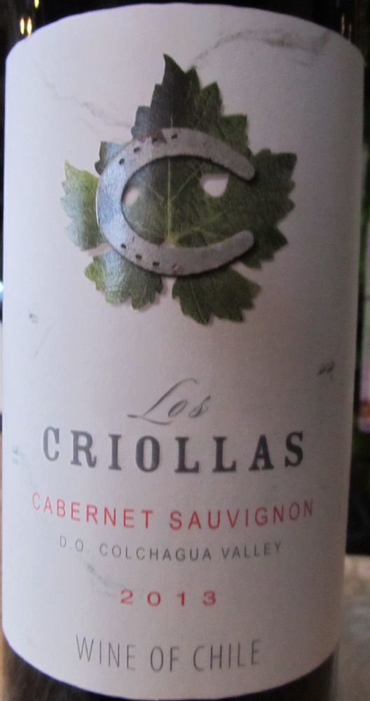 Viñedos Errazuriz Ovalle S.A. Los CRIOLLAS Cabernet Sauvignon D.O. Colchagua Valley 2013, Main, #2057