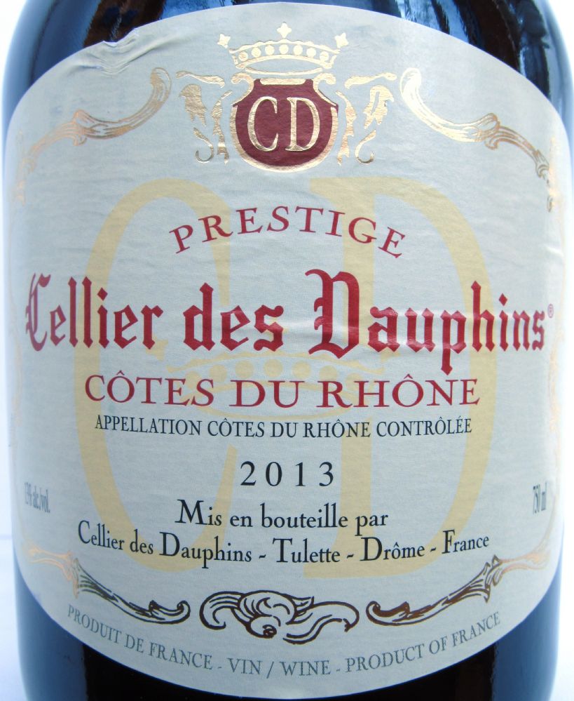 Cellier des Dauphins Prestige Côtes du Rhône AOC/AOP 2013, Main, #2093