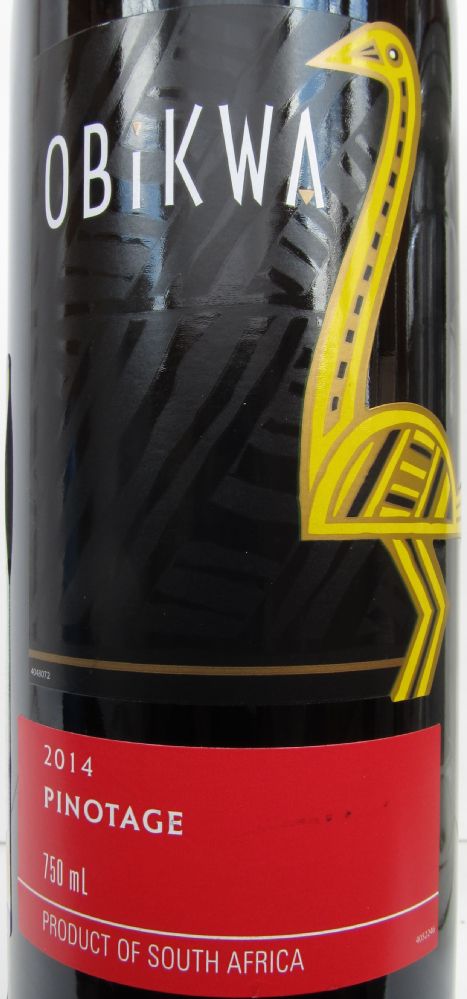 DIE Bergkelder OBikWA Pinotage 2014, Main, #2163