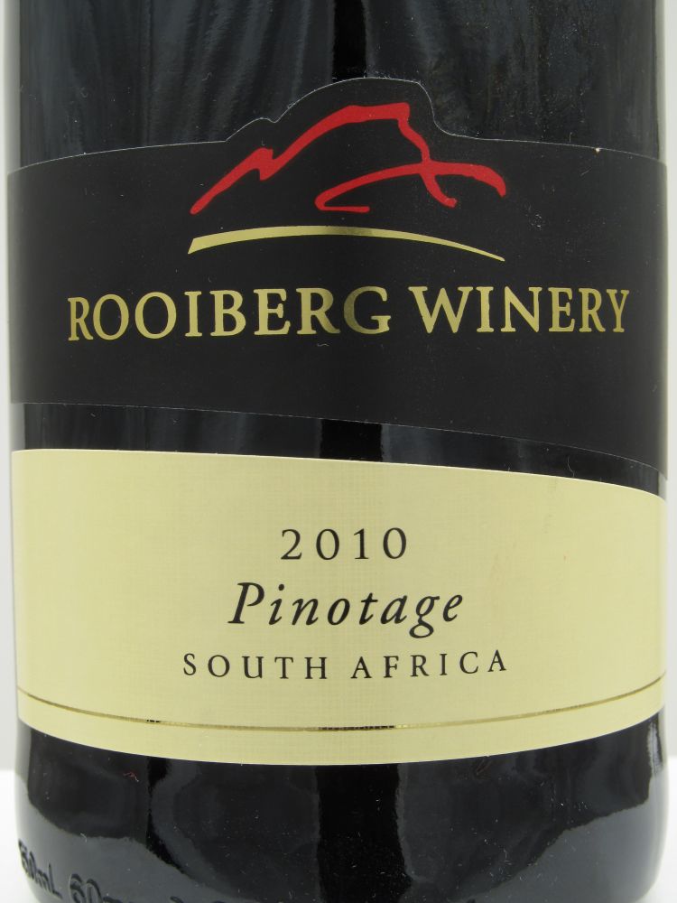 Rooiberg Winery Ltd Pinotage 2010, Front, #220
