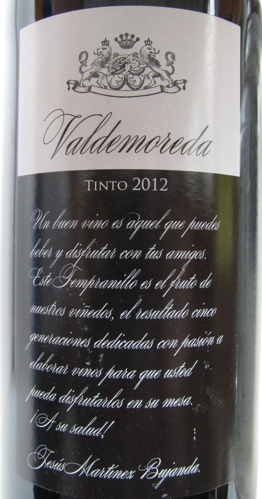 Bodegas del Mundo S.L. Valdemoreda Vino de Mesa 2012, Main, #2205