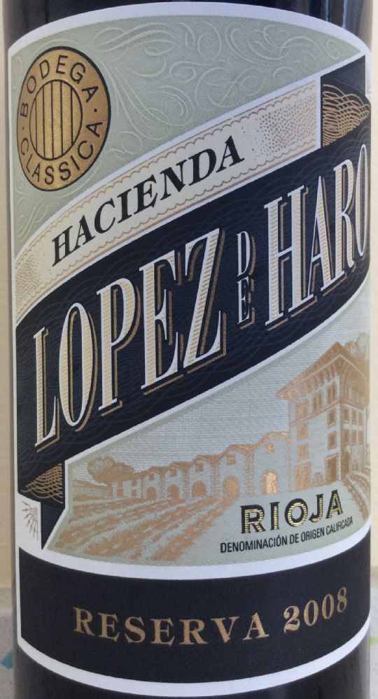 Bodega Classica S.L. Hacienda Lopez de Haro Reserva DOCa Rioja 2008, Main, #2374