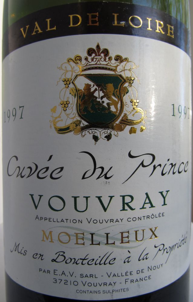 E.A.V. Sarl Cuvée du Prince Vouvray AOC/AOP 1997, Main, #2516