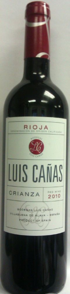 Bodegas Luis Cañas S.A. Crianza DOCa Rioja 2010, Front, #2536