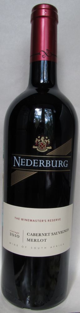 Nederburg Wines (Pty) Ltd The Winemaster's Reserve Cabernet Sauvignon Merlot 2010, Front, #254