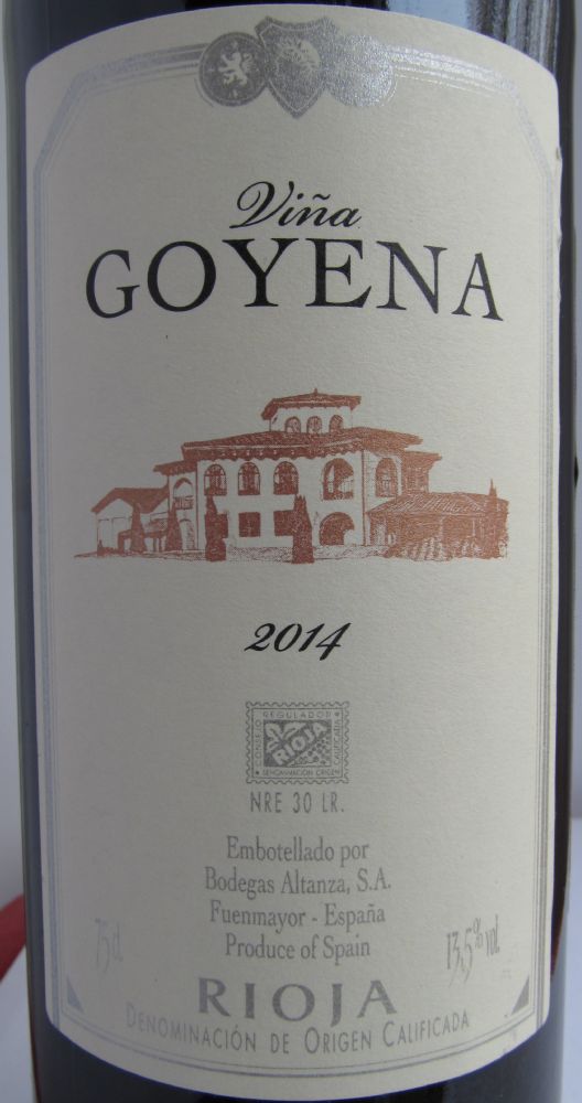 Bodegas Altanza S.A. Viña Goyena DOCa Rioja 2014, Main, #2551
