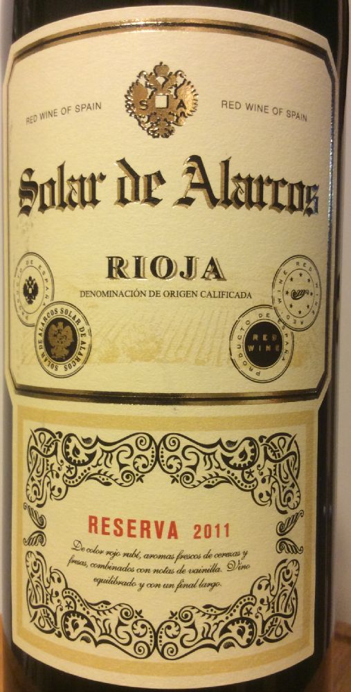 Bodegas Oreandes Solar de Alarcos Reserva DOCa Rioja 2011, Main, #2654