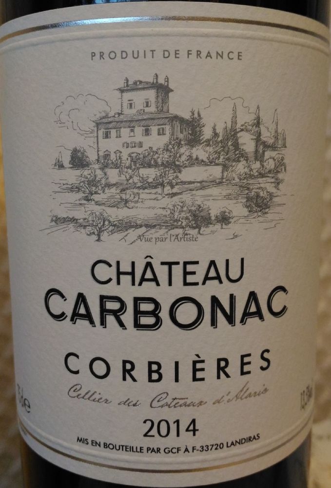Calvet S.A.S. Château Carbonac Corbières AOC/AOP 2014, Main, #2660