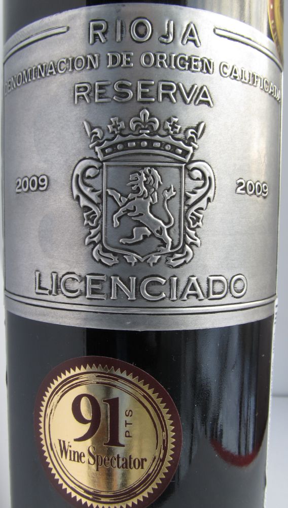 Bodegas de Familia Burgo Viejo S.L. Licenciado Reserva DOCa Rioja 2009, Main, #2706