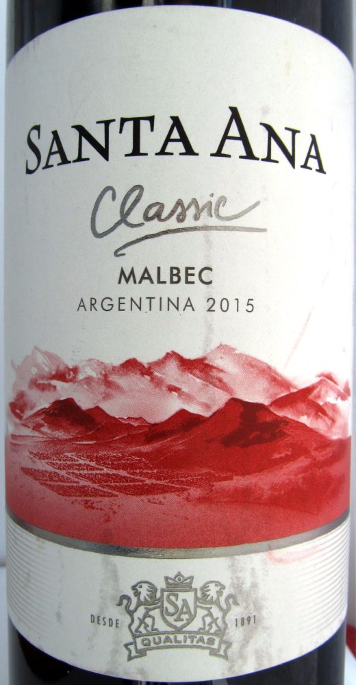 Bodegas Santa Ana Classic Malbec 2015, Main, #2748