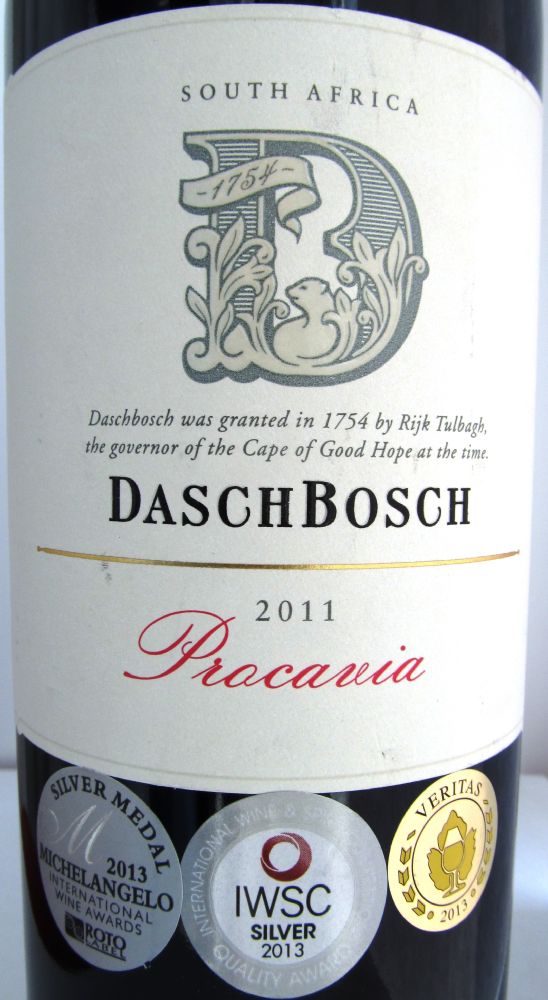 uniWines Vineyards (Pty) Ltd DaschBosch Procavia 2011, Main, #2751