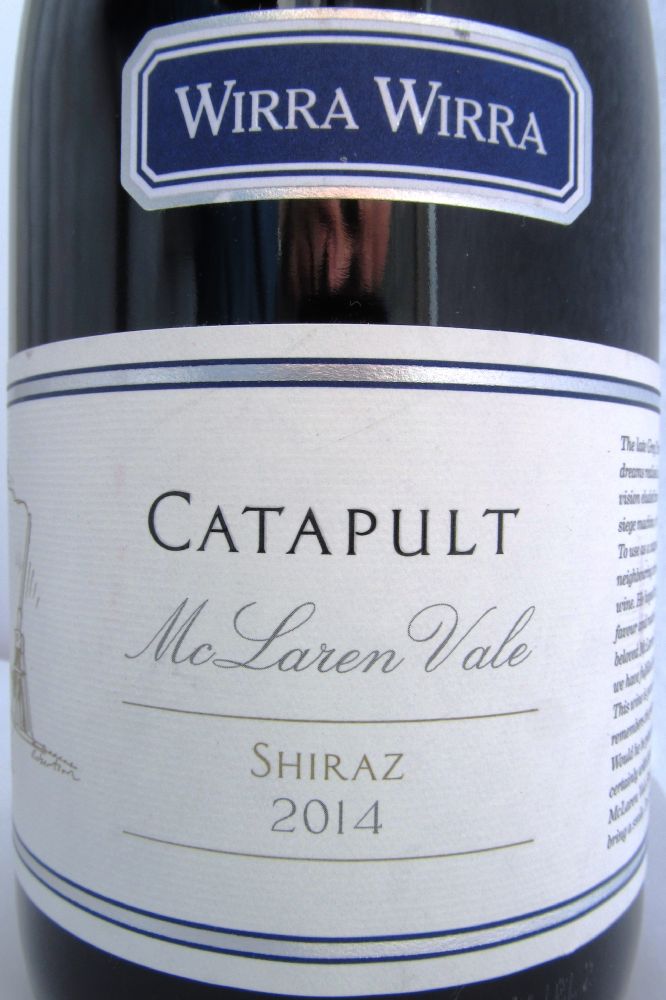 R.G. & R.T. Trott Pty. Ltd. Catapult Shiraz Wirra Wirra McLaren Vale 2014, Main, #2772