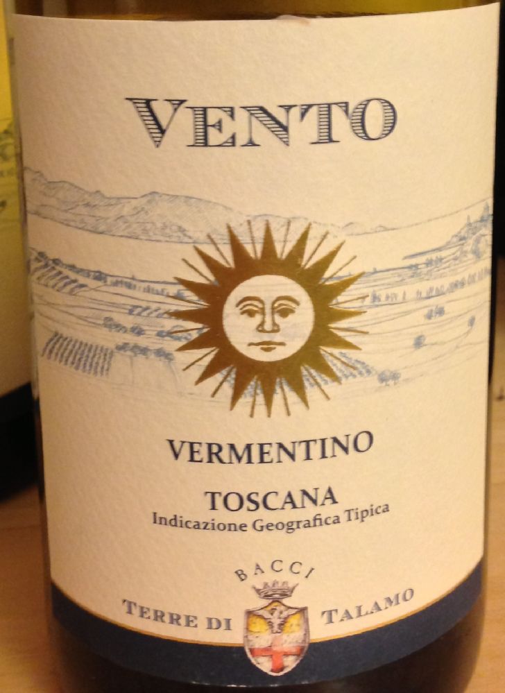 Terre di Talamo s.r.l. Vento Vermentino Toscana IGT 2012, Front, #279