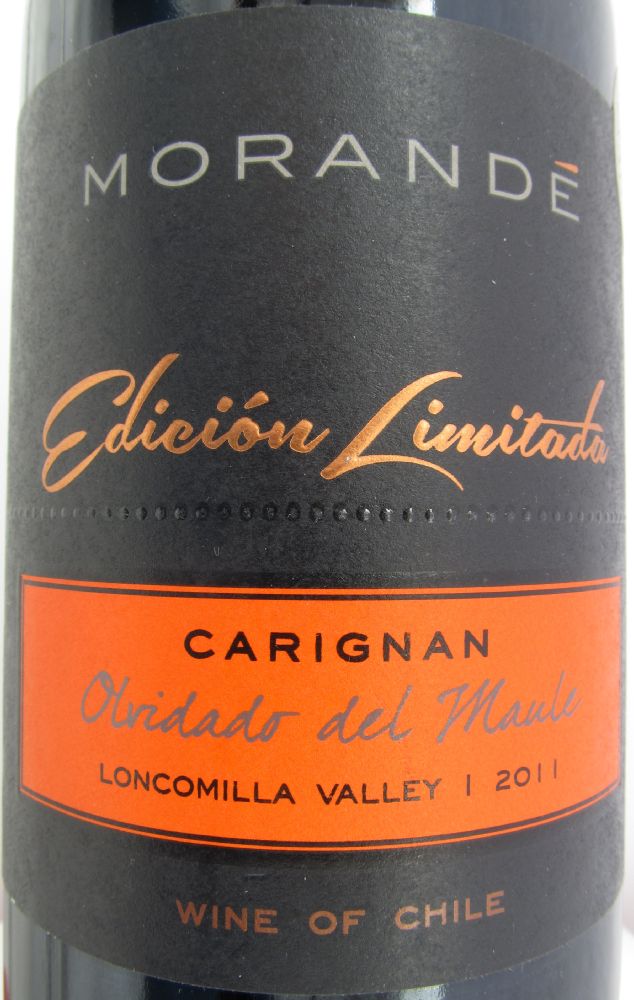 Viña Morandé S.A. Edición Limitada Olvidado del Maule Carignan Loncomillo Valey 2011, Main, #2814